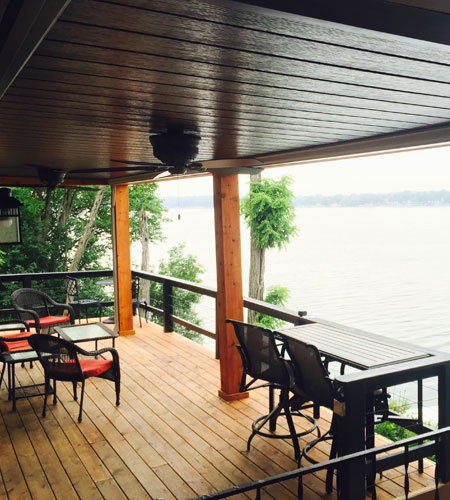 Under Deck Oasis of Traverse City Elegant Form and Function